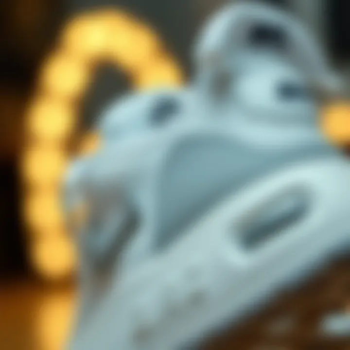 Comfort Features of Nike Air Shoes Close-up of Nike Air women's white shoes highlighting comfort features