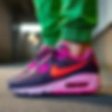 Fashionable pairing of Nike Air Max with athletic wear