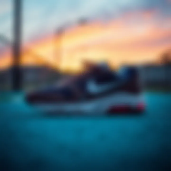 Nike Air Max brown model on a sport setting