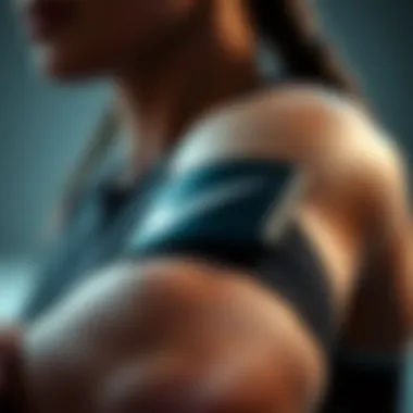 Close-Up of Nike's Innovative Design Close-up of Nike armband showcasing design