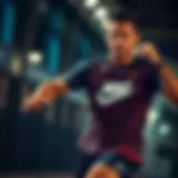 Stylish Nike athletic shirt in action