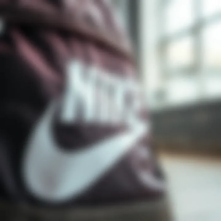 Close-up of Nike backpack showcasing high-quality materials