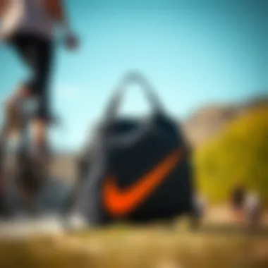 Nike bag in an active outdoor setting