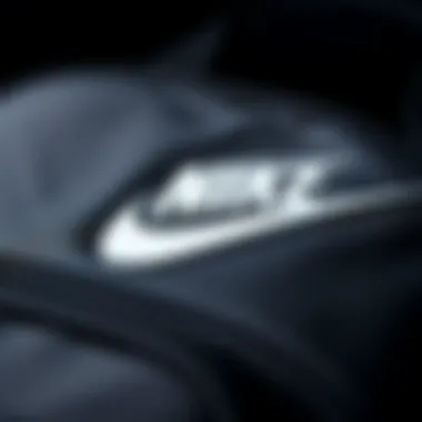 Close-up of high-quality materials used in Nike bags