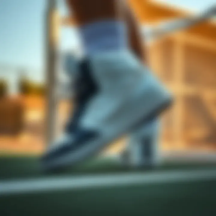 Dynamic sports activities with Nike Court Royale Mid in action