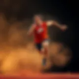 Dynamic athlete showcasing Nike apparel in action