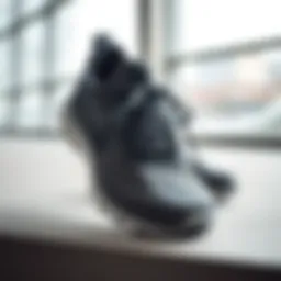 Stylish Nike grey athletic shoes on a modern background