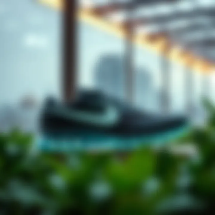 Innovative Nike footwear displayed in a creative environment