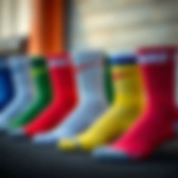 Nike socks displayed with different color options