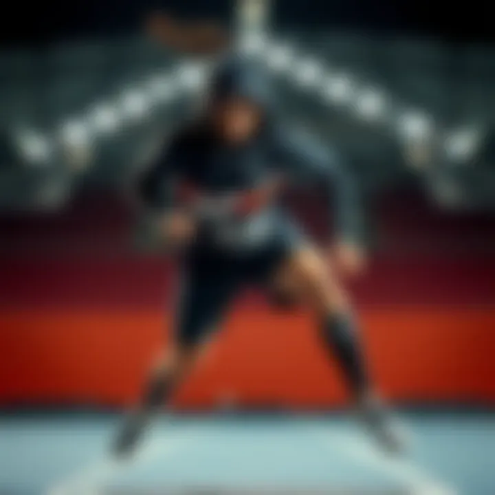 Dynamic portrayal of athletic performance wearing Nike apparel