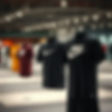 Fashionable display of trending sports t-shirt styles