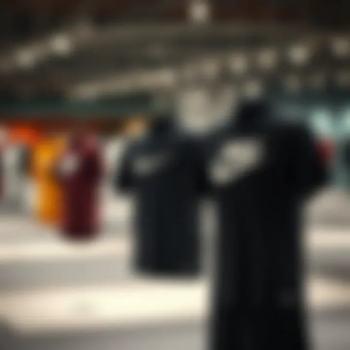 Fashionable display of trending sports t-shirt styles