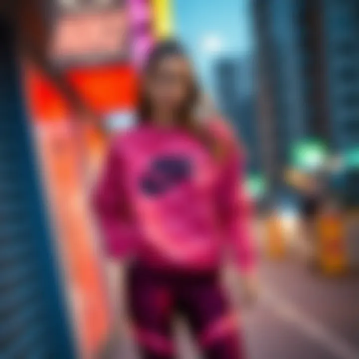 Trendy Pairing with Nike Sweatshirt Elegant Nike sweatshirt paired with trendy leggings