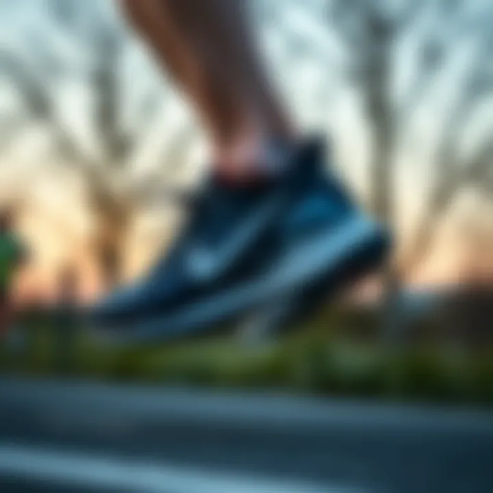 Dynamic shot of Nike Zoom Fly 5 in action during a run.