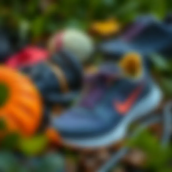 Running shoes and eco-friendly gear prepared for plogging.