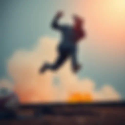 Dynamic plyometric jump showcasing explosive power