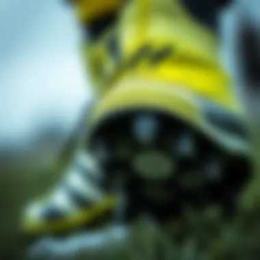 Close-up of Predator boot features