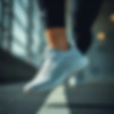 Dynamic Performance in Action Dynamic action shot of Puma Anzarun Lite during a workout session