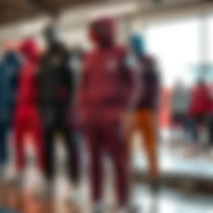 Fashionable Puma tracksuit in various colors on display.