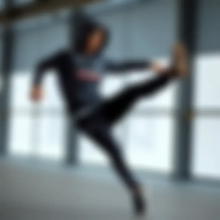 Athlete performing in Puma tracksuit highlighting comfort and flexibility.
