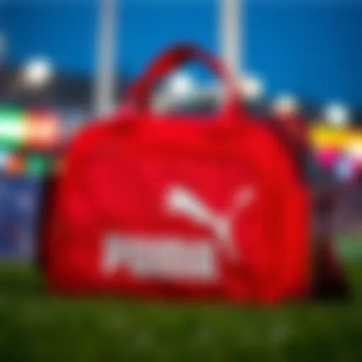 A Vibrant Puma Shoulder Bag Stylish Puma shoulder bag in a vibrant setting