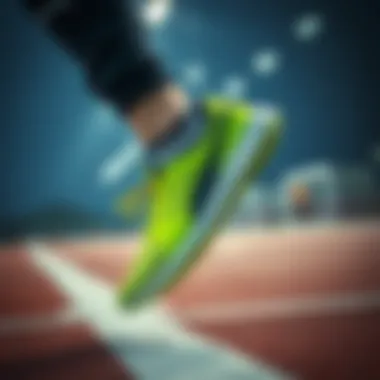 Happy user showcasing Puma Nitro footwear in action during sports