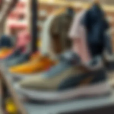 Outlet shopping experience with diverse Puma shoes