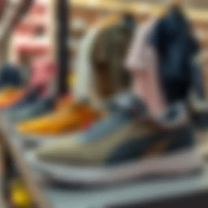 Outlet shopping experience with diverse Puma shoes