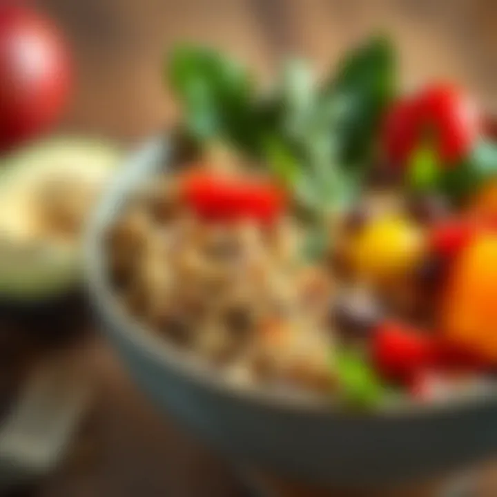Quinoa: A Powerhouse of Protein A close-up of a bowl filled with quinoa and mixed vegetables reflecting health-conscious eating