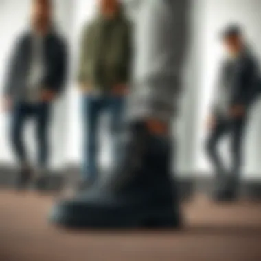 Stylish Outfit Combinations with Black Timberlands Various outfits paired with black Timberland shoes for sporty looks