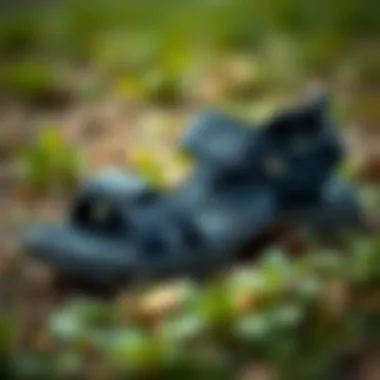 Skechers Sandal Material and Design Close-up of Skechers sandal material and design