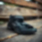 Stylish Skechers sandals on a wooden surface