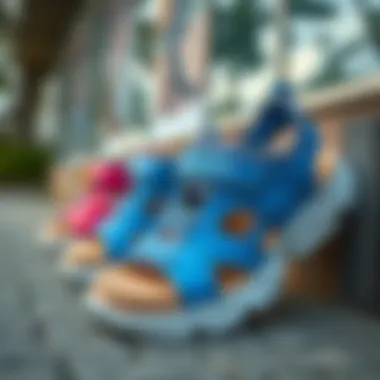 Colorful Options for Sporty Fashion Fashionable Skechers sandals in various colors for sporty looks.