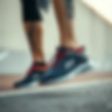 Athletic individual wearing Skechers Microspec in an active setting