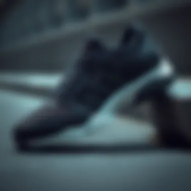 Stylish black sports shoe design illustrating modern aesthetics