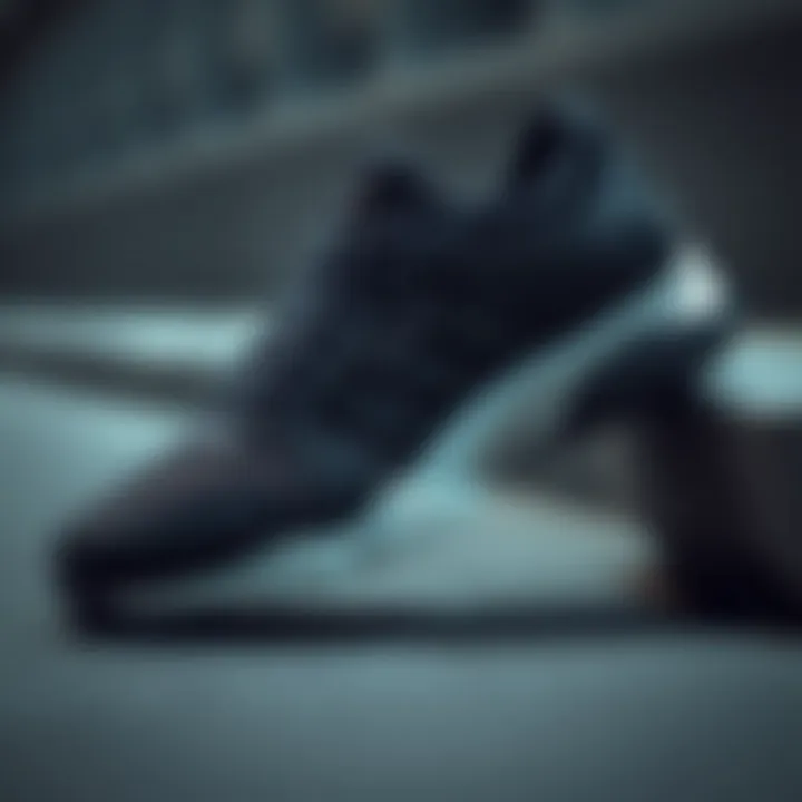 Stylish black sports shoe design illustrating modern aesthetics