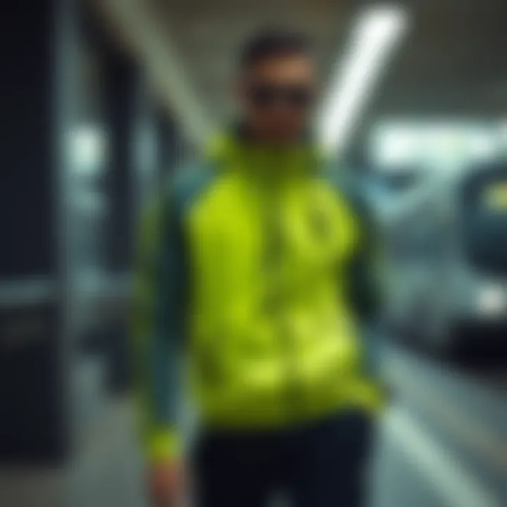 Fashionable look paired with athletic wear