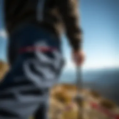 Stylish outdoor ensemble featuring softshell garments during a hike