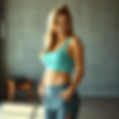 Athletic wear selection for ab workouts