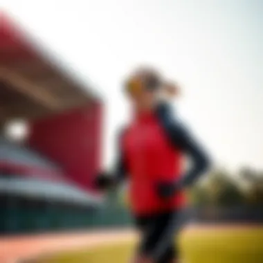 Professional athlete in action wearing modern sports gear