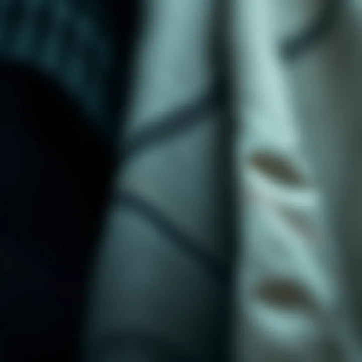 A variety of materials used in sports outer layers