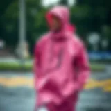 Stylish raincoat showcasing modern design
