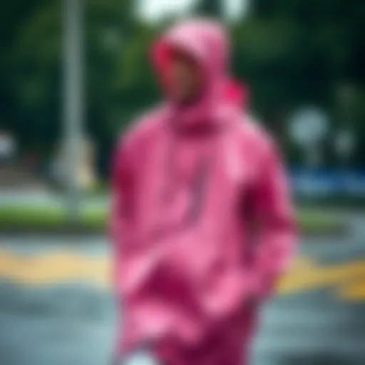 Stylish raincoat showcasing modern design
