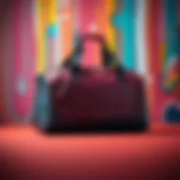 A stylish sports bag showcased against a vibrant background