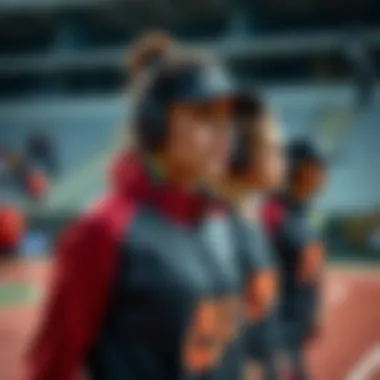 Stylish athletes wearing Nike gear during competition