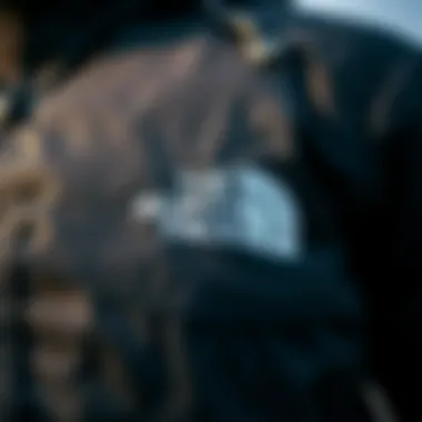 Craftsmanship of The North Face Black Jacket Close-up of jacket details emphasizing craftsmanship