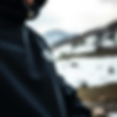 Functional Fabric of The North Face Black Jacket Durable fabric demonstrating functionality in outdoor settings