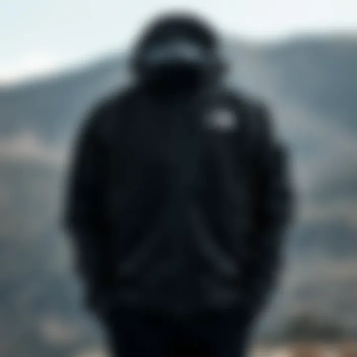 Modern Design of The North Face Black Jacket Elegant black jacket showcasing modern design