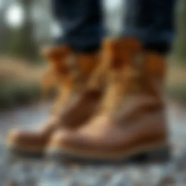 Craftsmanship and Design of Timberland Boots Close-up of Timberland boots highlighting craftsmanship and design