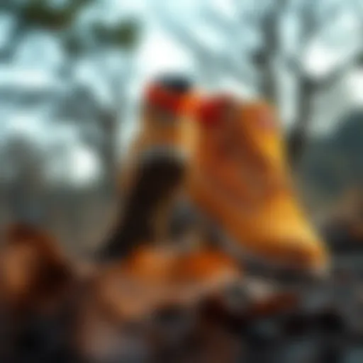 The Elegance of Timberland Ankle Boots Stylish Timberland ankle boots showcased in a natural setting